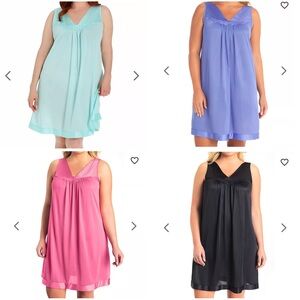 Elegant Women's Chemise Set - Mint, Blue, Pink, Black